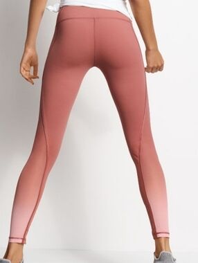 VICTORIA'S SECRET SPORT WITHERED ROSE OMBRE MESH KNOCKOUT TIGHT LEGGINGS L